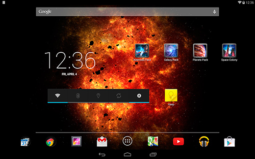 Скачать бесплатные живые обои для Андроид на рабочий стол планшета: Inferno galaxy.