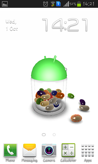 Jelly bean 3D - скачать живые обои на Андроид 4.0.4 телефон бесплатно.