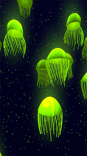 Скачать Jellyfish 3D by Womcd - бесплатные живые обои для Андроида на рабочий стол.