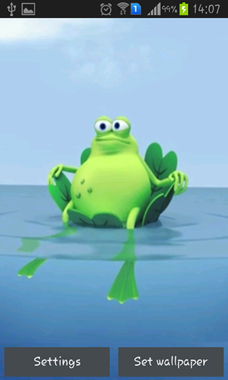Lazy frog - скачать живые обои на Андроид 4.4.2 телефон бесплатно.