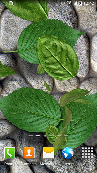 Скачать бесплатные живые обои Растения для Андроид на рабочий стол планшета: Leaves 3D.