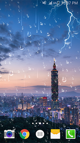 Скачать Lightning storm by live wallpaper HongKong - бесплатные живые обои для Андроида на рабочий стол.