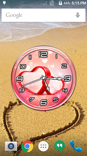 Скачать Love: Clock by Lo Siento - бесплатные живые обои для Андроида на рабочий стол.