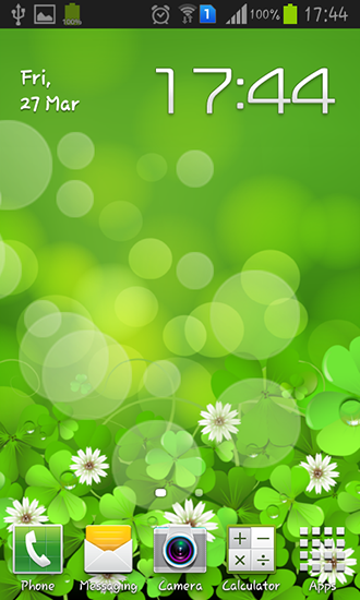 Скачать бесплатные живые обои Цветы для Андроид на рабочий стол планшета: Lucky clover.
