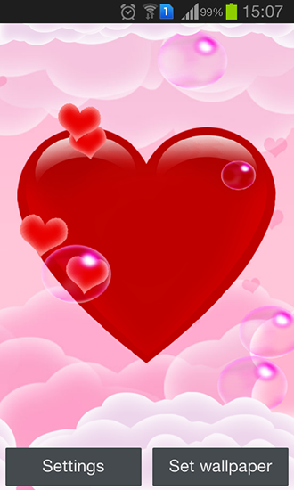 Скачать бесплатные живые обои Интерактивные для Андроид на рабочий стол планшета: Magic heart.