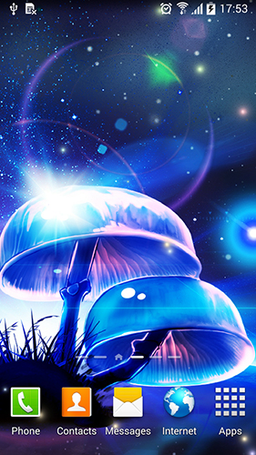 Скачать бесплатно живые обои Magic mushroom на Андроид телефоны и планшеты.