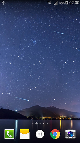 Скачать Meteors sky - бесплатные живые обои для Андроида на рабочий стол.