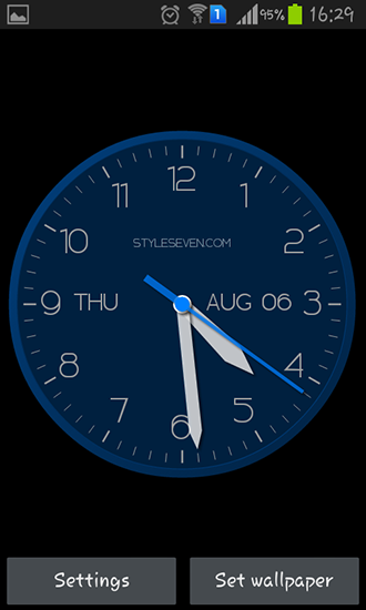 Скачать бесплатные живые обои С часами для Андроид на рабочий стол планшета: Modern clock.