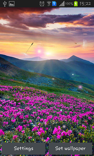 Скачать бесплатные живые обои Цветы для Андроид на рабочий стол планшета: Mountain flower.