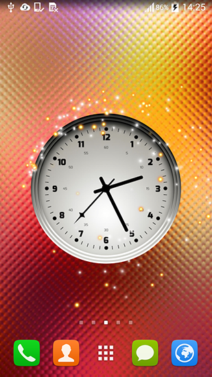 Скачать бесплатные живые обои С часами для Андроид на рабочий стол планшета: Multicolor clock.