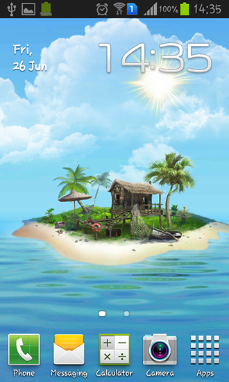 Скачать бесплатные живые обои 3D для Андроид на рабочий стол планшета: Mysterious island.