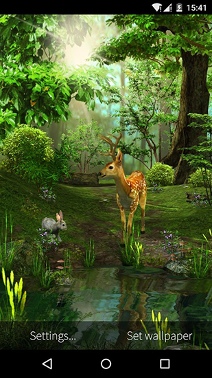 Скачать бесплатные живые обои Животные для Андроид на рабочий стол планшета: Nature 3D.