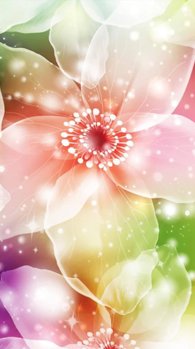 Скачать Neon flowers by Art LWP - бесплатные живые обои для Андроида на рабочий стол.
