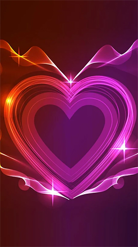 Скачать Neon hearts by Creative Factory Wallpapers - бесплатные живые обои для Андроида на рабочий стол.