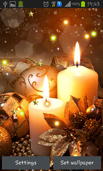 Скачать бесплатно живые обои New Year candles на Андроид телефоны и планшеты.