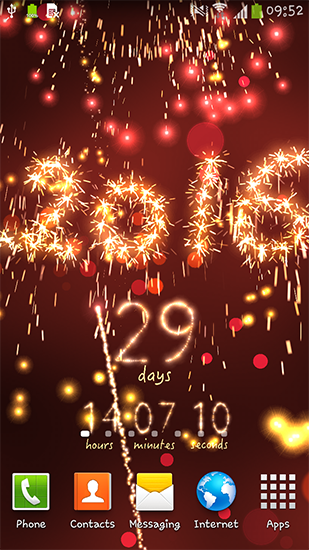 Скачать бесплатные живые обои Праздники для Андроид на рабочий стол планшета: New Year: Countdown.