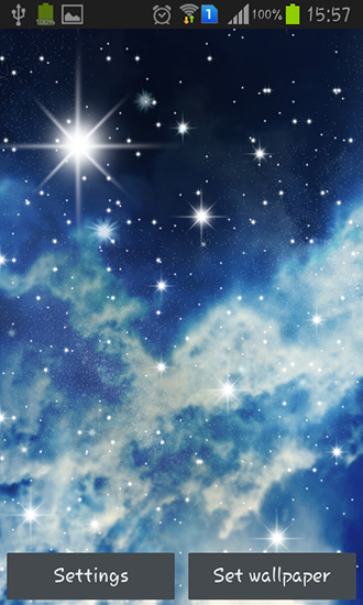 Скачать бесплатные живые обои Пейзаж для Андроид на рабочий стол планшета: Night sky.