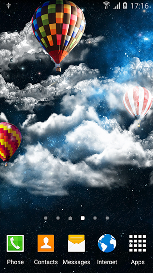 Night sky by Amax lwps - скачать живые обои на Андроид 4.4.2 телефон бесплатно.