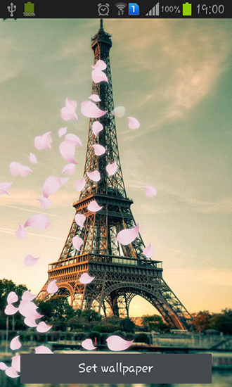 Скачать бесплатные живые обои Пейзаж для Андроид на рабочий стол планшета: Pairs: Eiffel tower.