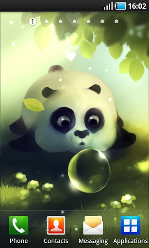 Скачать бесплатные живые обои Животные для Андроид на рабочий стол планшета: Panda dumpling.