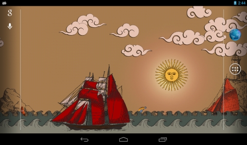 Paper sea - скачать живые обои на Андроид 4.2.1 телефон бесплатно.