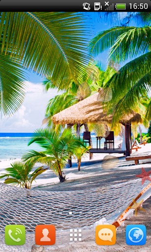 Скачать бесплатные живые обои Пейзаж для Андроид на рабочий стол планшета: Paradise beach.