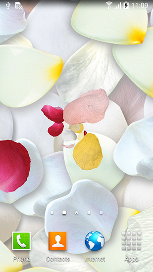 Скачать бесплатные живые обои Цветы для Андроид на рабочий стол планшета: Petals 3D by Blackbird wallpapers.