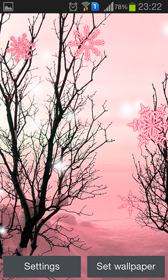 Скачать бесплатные живые обои Пейзаж для Андроид на рабочий стол планшета: Pink winter.
