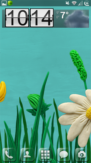 Скачать бесплатные живые обои Цветы для Андроид на рабочий стол планшета: Plasticine flowers.
