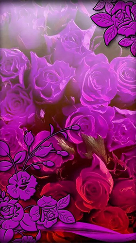 Скачать Purple flowers - бесплатные живые обои для Андроида на рабочий стол.