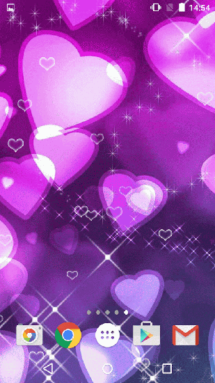 Purple hearts - скачать живые обои на Андроид 6.0 телефон бесплатно.