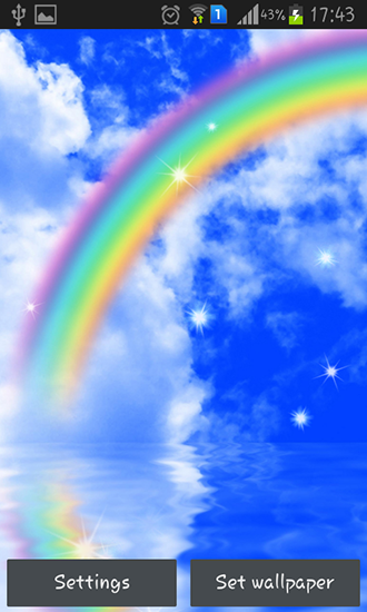 Скачать бесплатно живые обои Rainbow на Андроид телефоны и планшеты.