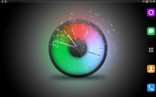 Скачать бесплатно живые обои Rainbow clock на Андроид телефоны и планшеты.