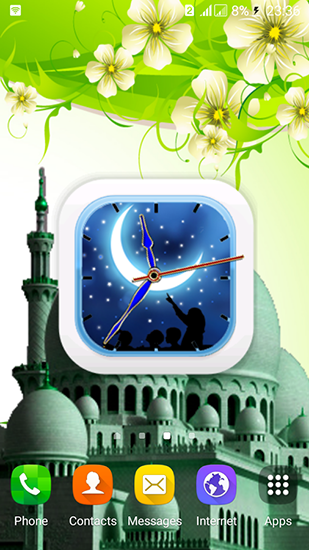 Скачать бесплатные живые обои С часами для Андроид на рабочий стол планшета: Ramadan: Clock.