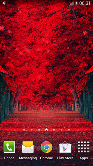Скачать бесплатно живые обои Red leaves на Андроид телефоны и планшеты.