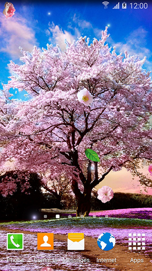 Sakura gardens - скачать живые обои на Андроид 4.4.4 телефон бесплатно.