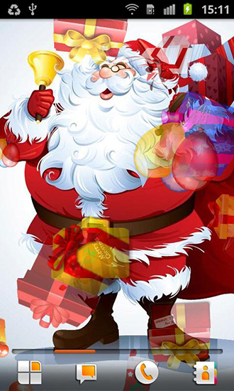 Santa Claus - скачать живые обои на Андроид 2.1 телефон бесплатно.