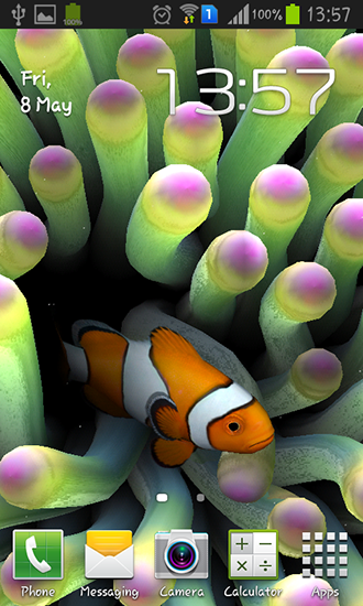 Скачать бесплатные живые обои Аквариумы для Андроид на рабочий стол планшета: Sim aquarium.