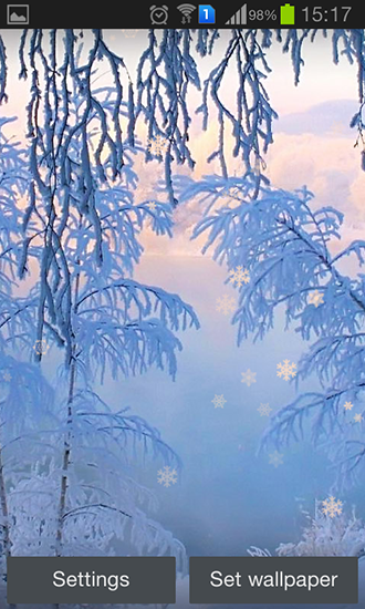 Скачать бесплатные живые обои Пейзаж для Андроид на рабочий стол планшета: Snow white in winter.