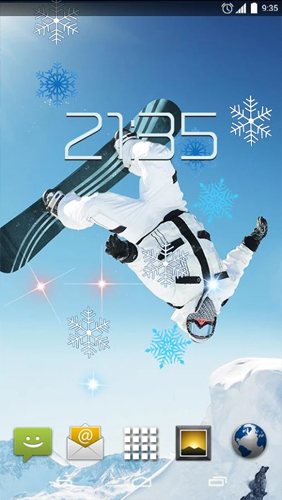 Скачать Snowboarding - бесплатные живые обои для Андроида на рабочий стол.
