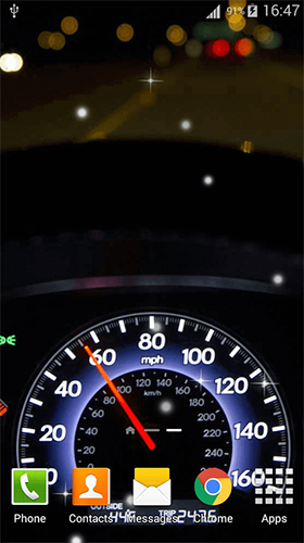 Скачать Speedometer - бесплатные живые обои для Андроида на рабочий стол.