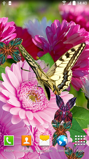 Скачать бесплатные живые обои Цветы для Андроид на рабочий стол планшета: Spring flowers 3D.