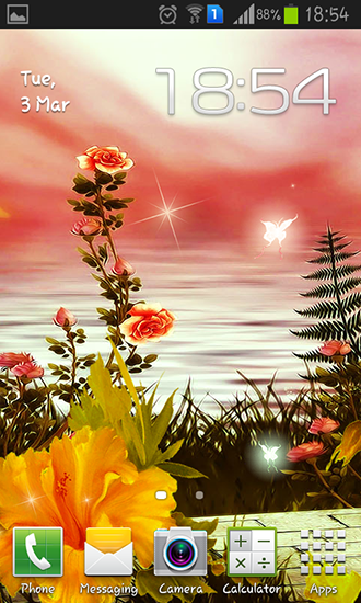 Скачать бесплатные живые обои Интерактивные для Андроид на рабочий стол планшета: Spring flowers: Magic.
