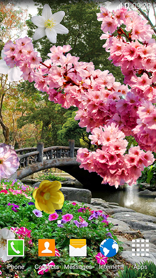 Скачать бесплатные живые обои Цветы для Андроид на рабочий стол планшета: Spring garden.
