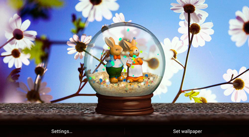 Скачать бесплатные живые обои Цветы для Андроид на рабочий стол планшета: Spring globe.