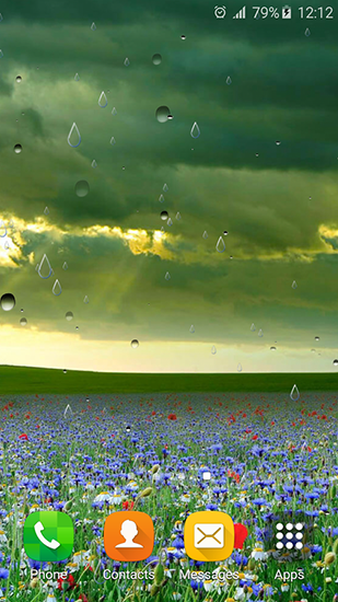 Скачать бесплатно живые обои Spring rain by Locos apps на Андроид телефоны и планшеты.