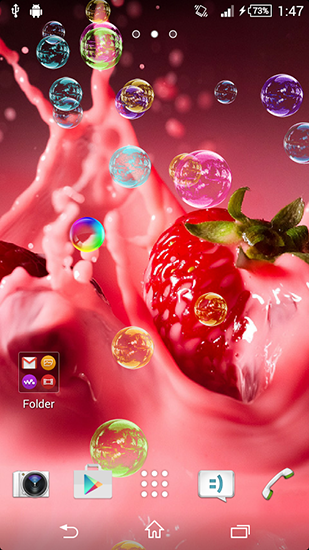 Strawberry by Next - скачать живые обои на Андроид 4.1.1 телефон бесплатно.