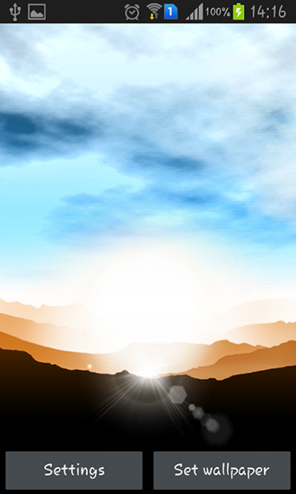 Sunrise by Xllusion - скачать живые обои на Андроид 4.2 телефон бесплатно.