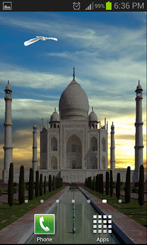 Скачать Taj Mahal - бесплатные живые обои для Андроида на рабочий стол.