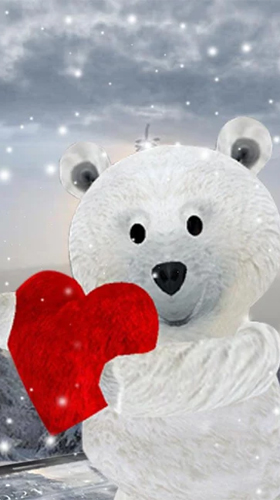Скачать Teddy bear: Love 3D - бесплатные живые обои для Андроида на рабочий стол.